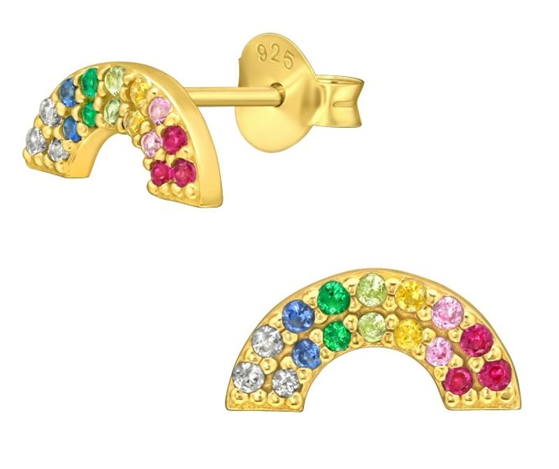 Golden Rainbow Studs