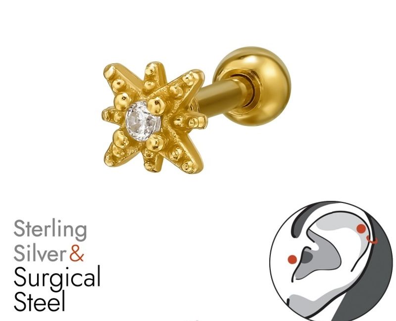 Golden Sparkle piercing