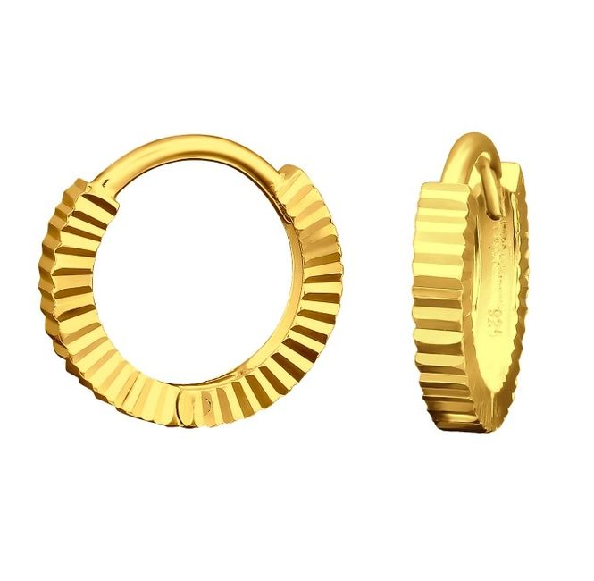 Hovedbilde Diamond Cut Huggie Øredobber
