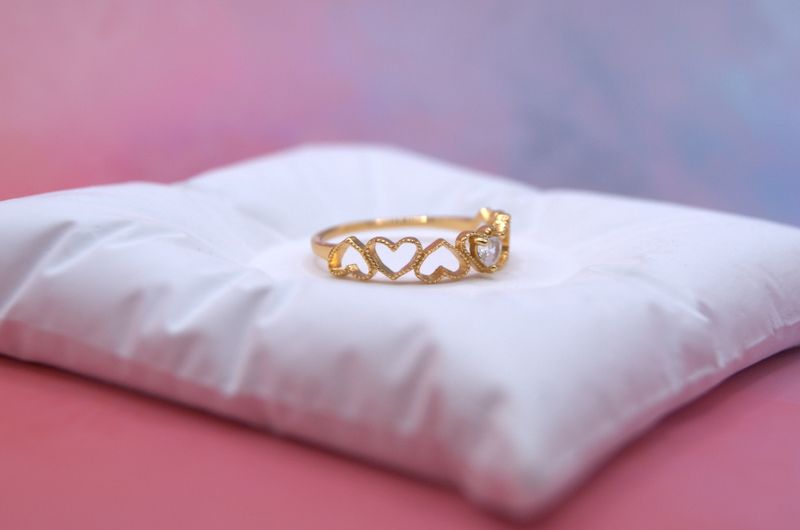 Heart Band Ring 54str