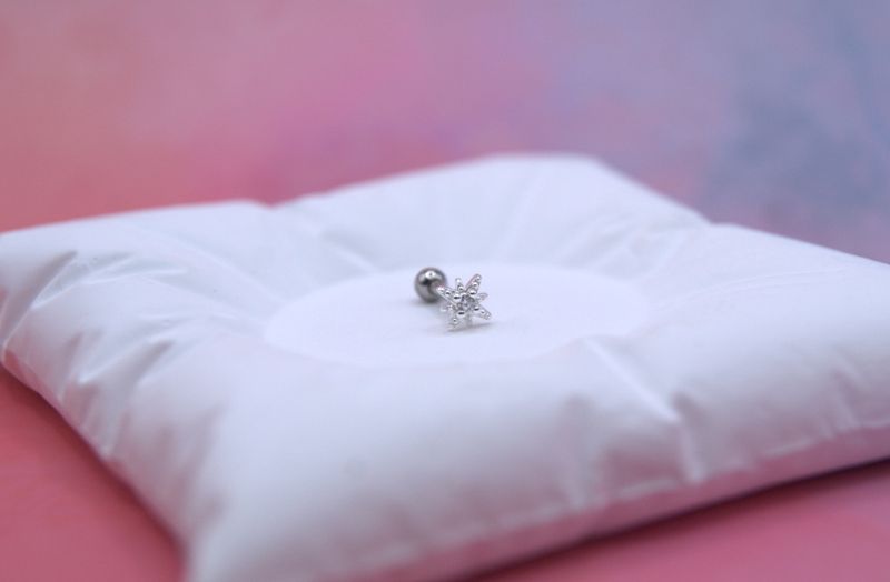 Silver Sparkle piercing