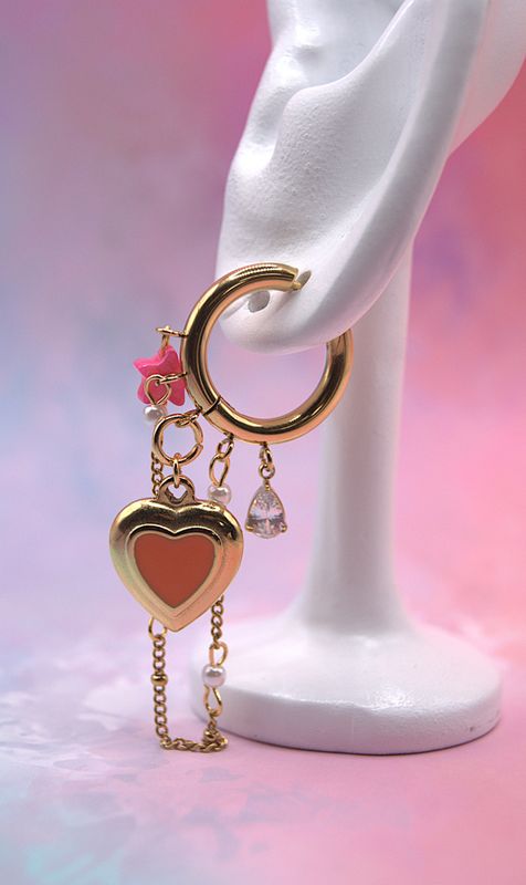 Sunset Charm Hoops