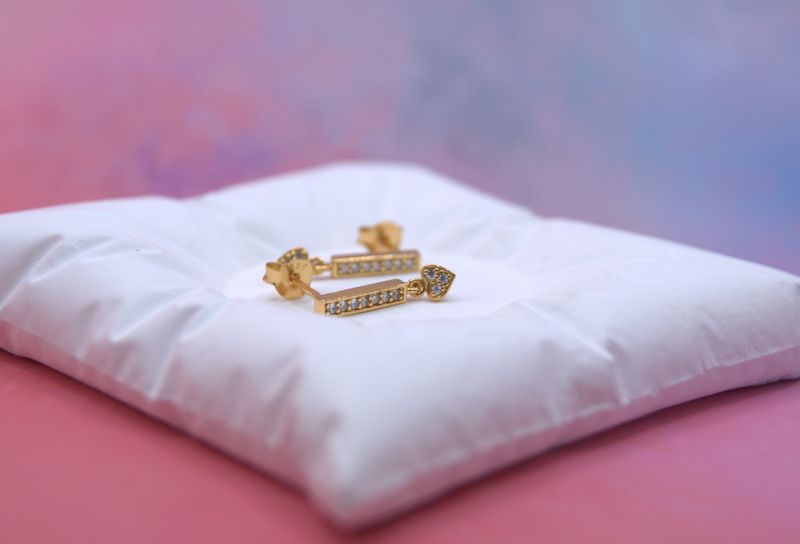 Crystal Heart Drop Øredobber