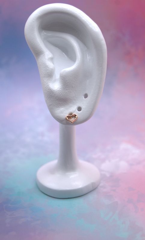 Rose Heart Studs