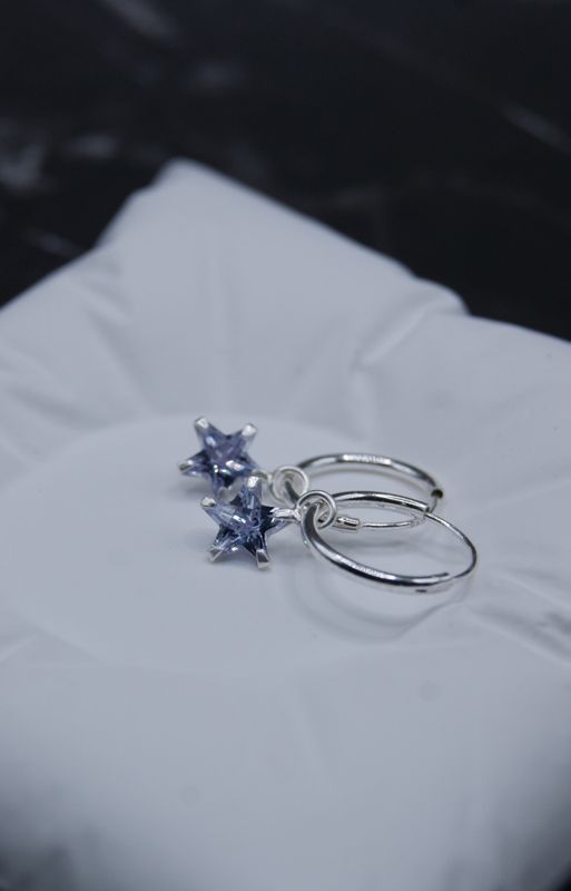 Lilac Star Hoops