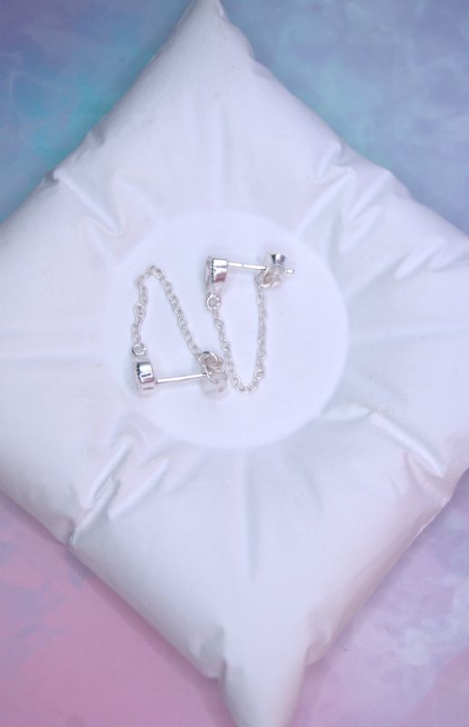 Crystal Heart Connection Earrings