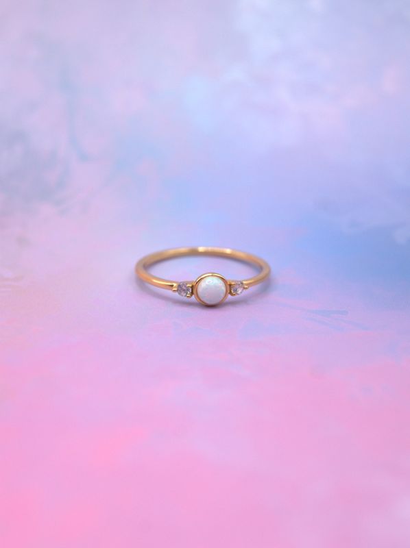  Opal Crystal Ring 54str