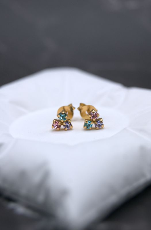 Mini Rainbow Cluster Studs