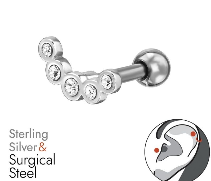 Silver Curved piercing